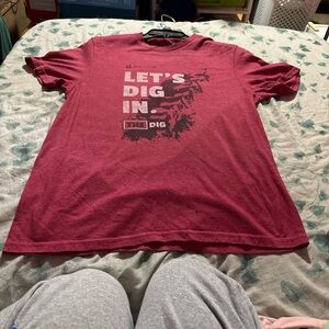 Men's Red Graphic Tee